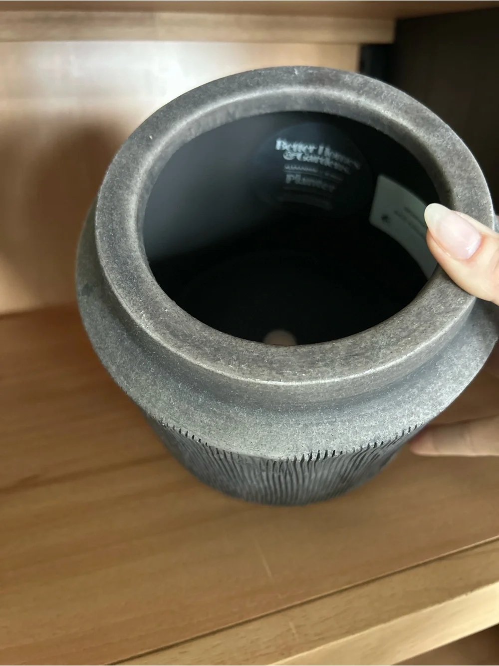 Better Homes And Gardens Textured Gray Ceramic Accent Vase